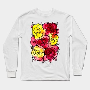 Flower Pattern Long Sleeve T-Shirt